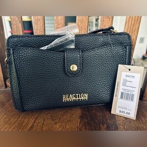 NWT - Kenneth Cole Reaction Black Leather Purse